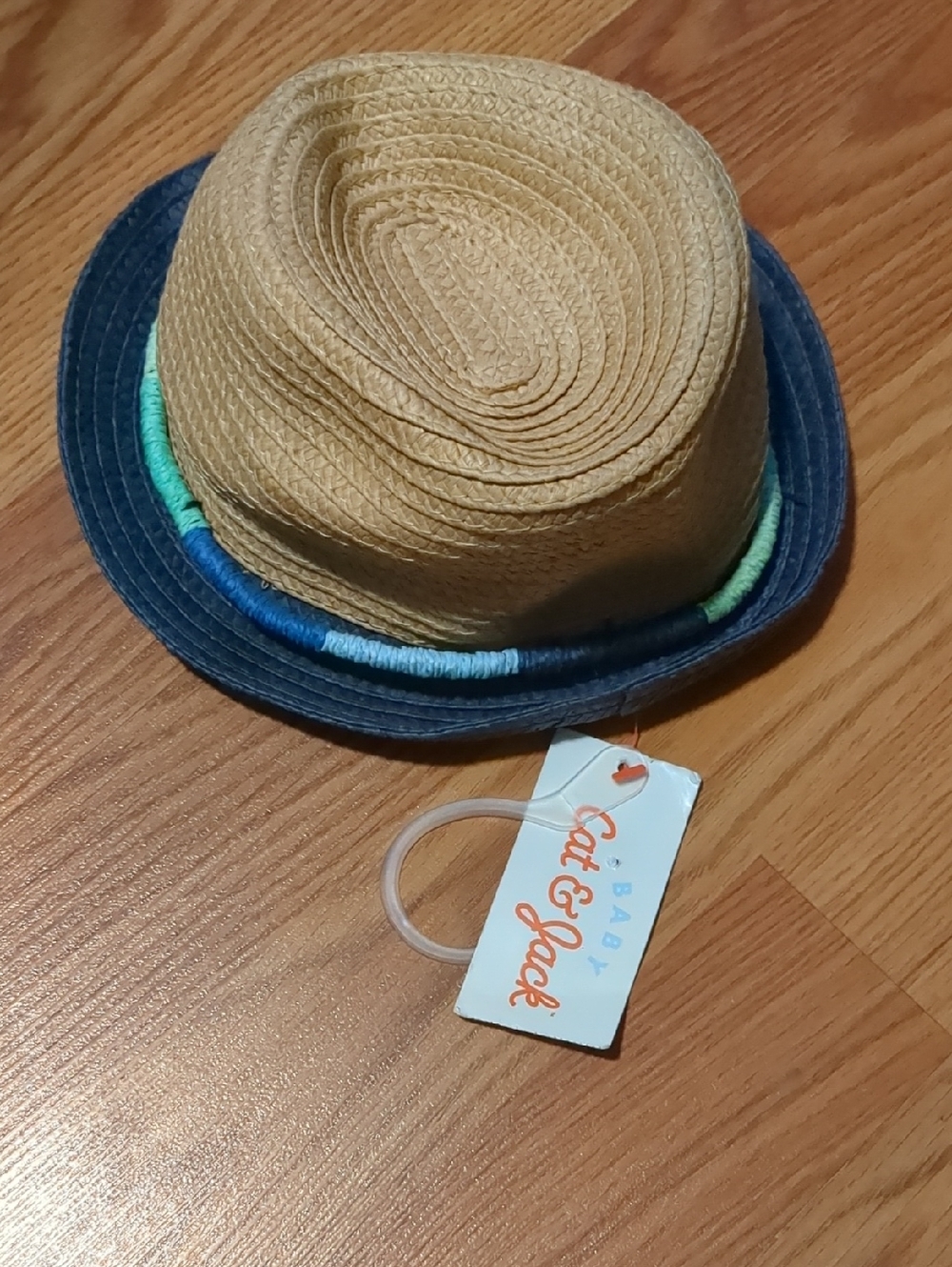 Cat & Jack baby straw fedora hat